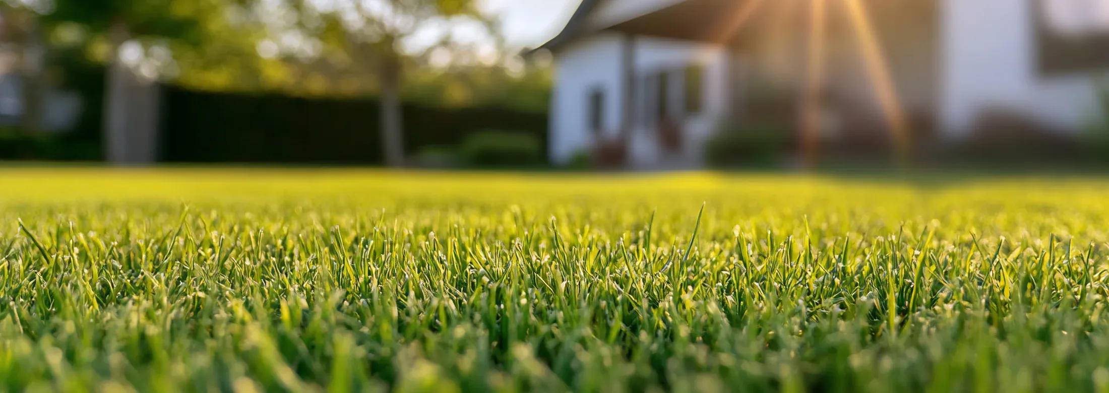 backyard with healthy grass