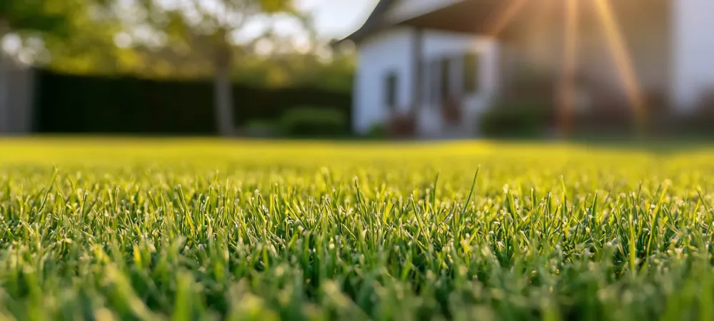 backyard with healthy grass